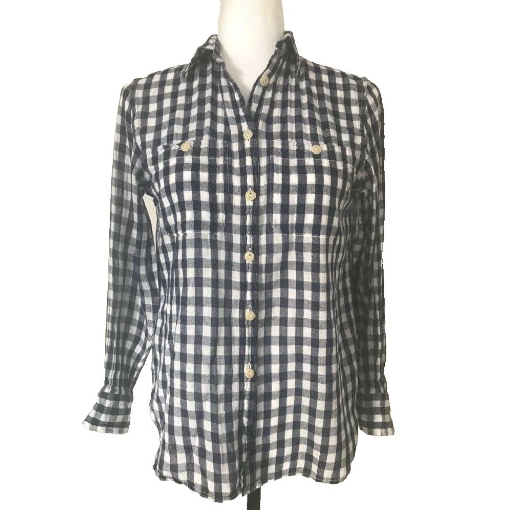 DENIM & SUPPLY Ralph Lauren RL Utility Shirt Size Small Blue White Gingham